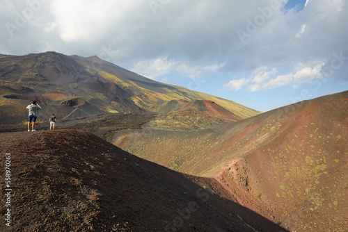 Minor crater of Etna volcano, Sicily, Italy photo