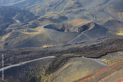 Minor crater of Etna volcano, Sicily, Italy photo