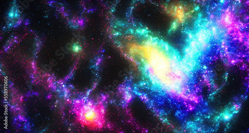 glitter neon color galaxy background