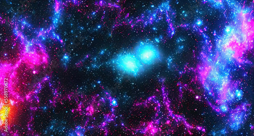 glitter neon color galaxy background