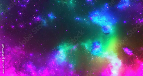 glitter neon color galaxy background