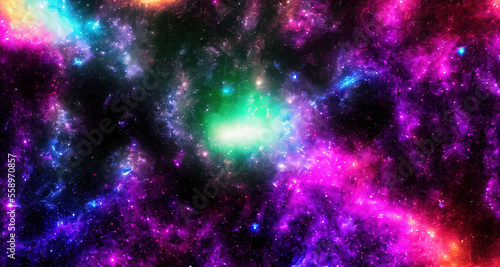 glitter neon color galaxy background © lndstock