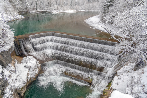 Der Lechfall im Winter