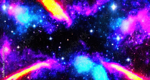 Wallpaper Mural glitter neon color galaxy background Torontodigital.ca