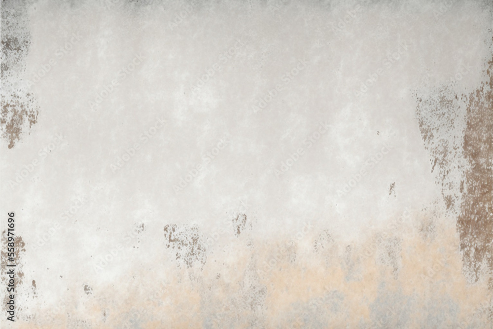 overlay old texture in beige and white, concrete, background, wallpaper, with lots of copy space, generative ai