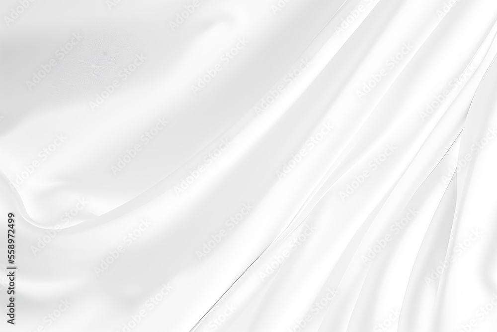 Abstract white fabric background, delicate abstract background. 3D illustration Abstract white fabric background, delicate abstract background. 3D illustration