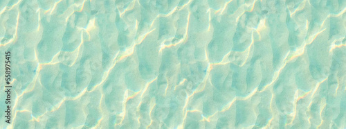 Картината върху платно Swimming pool bottom caustics ripple and flow with waves background