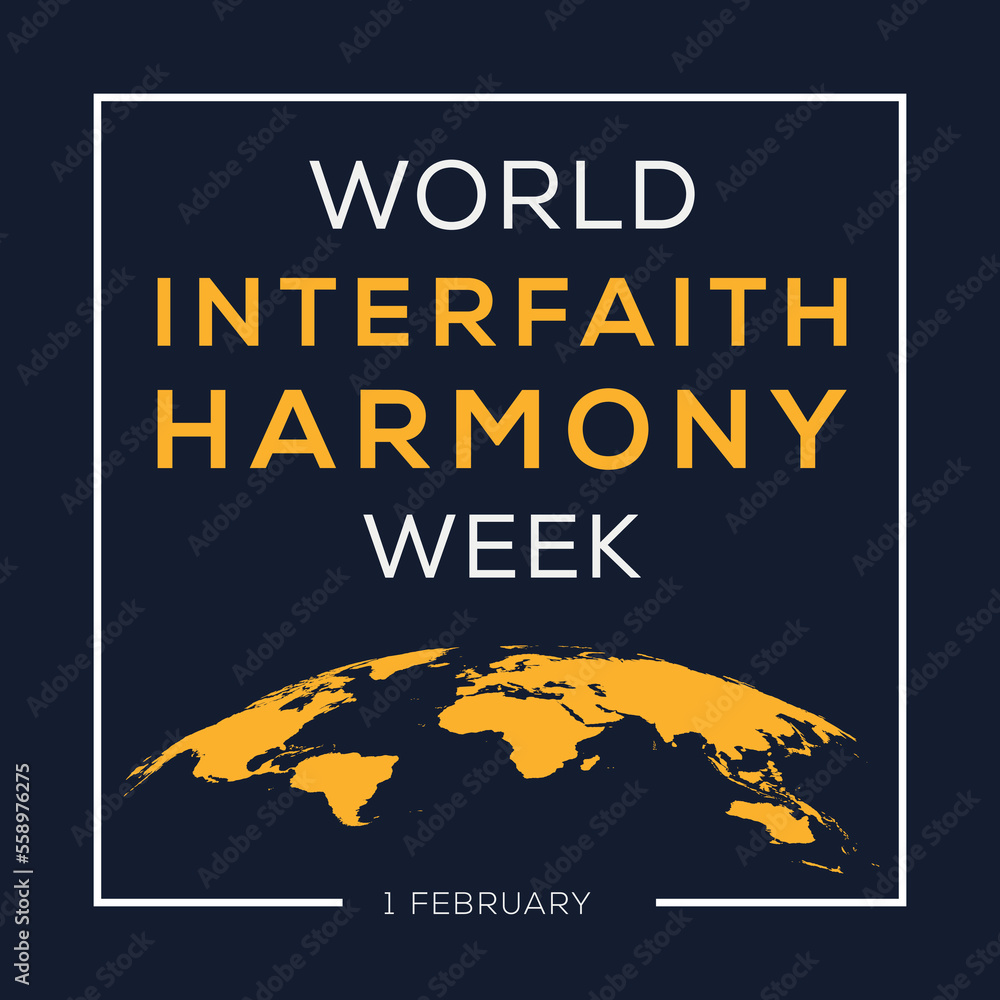 World Interfaith Harmony Week, held on 1 February. Stock Vector Adobe Stock