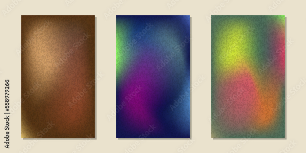 Set of retro posters. Retro gradient. Multicolored background. Vector illustration