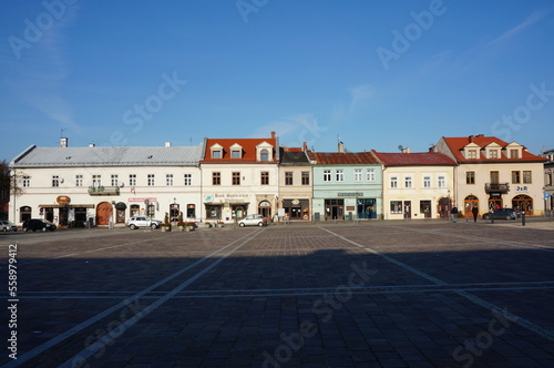 Old Buildings on Market Square. Olkusz  Poland.