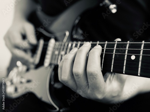 Quadro su tela Electric Guitar - Fender Stratocaster - playing solo