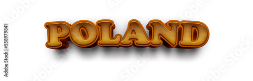 POLAND COUNTRY NAME MOCKUP