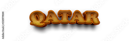 QATAR COUNTRY NAME MOCKUP