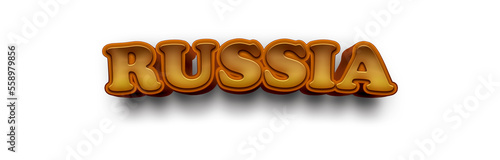 RUSSIA COUNTRY NAME MOCKUP