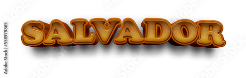 SALVADOR COUNTRY NAME MOCKUP
