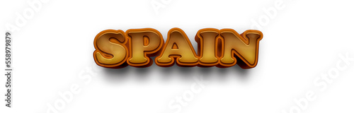 SPAIN COUNTRY NAME MOCKUP