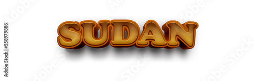 SUDAN COUNTRY NAME MOCKUP