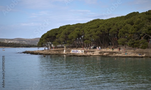 Beach near Biograd na Moru with Hajduk graphite photo