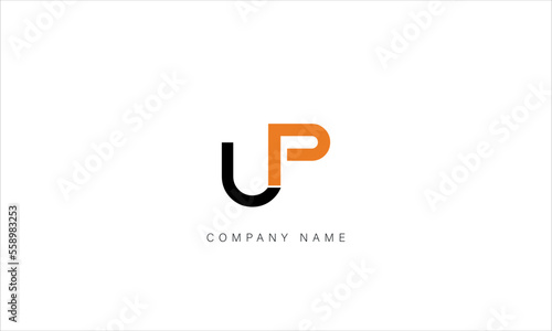 UP, PU Abstract Letters Logo Monogram