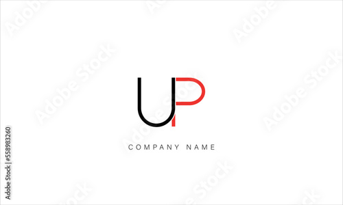 UP, PU Abstract Letters Logo Monogram