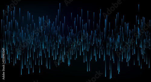 blue sticks, the background of science and technology. Vector illustration