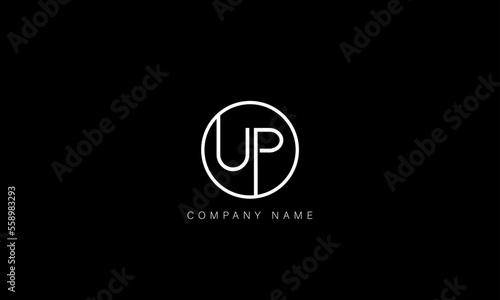 UP, PU Abstract Letters Logo Monogram