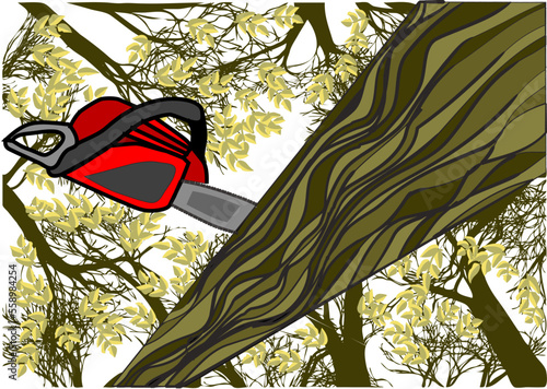 deforestation illustration
