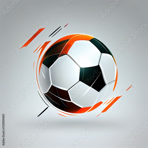 Simple Illustrated Football Ball Logo Generative AI
