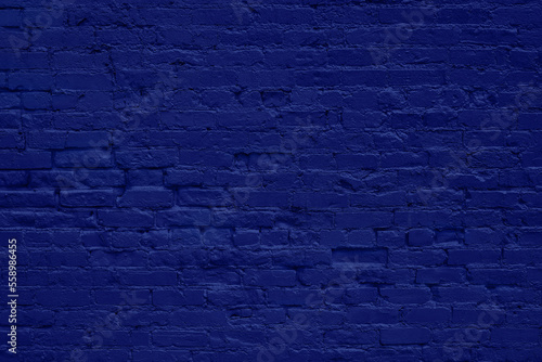 Grunge Blue Brick Wall Background Texture photo