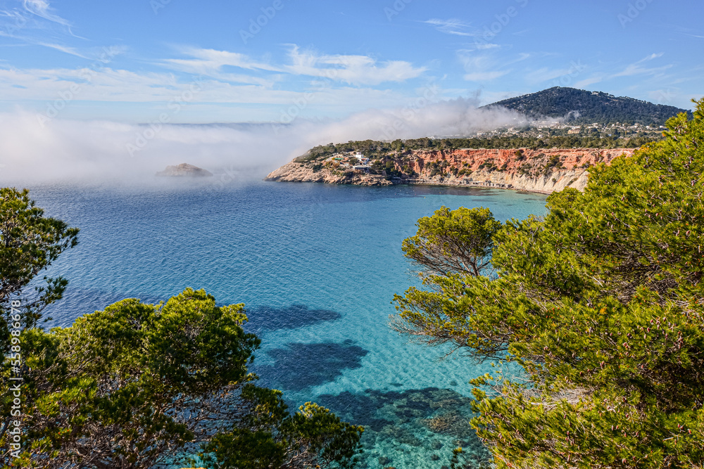 view of the coast of the sea in Ibiza