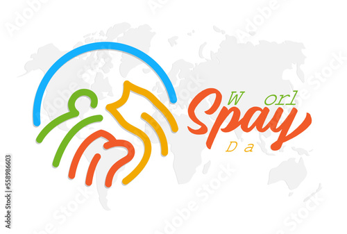 World Spay Day to celebrate the importance of animal birth control concept. Template for background, banner, card, poster