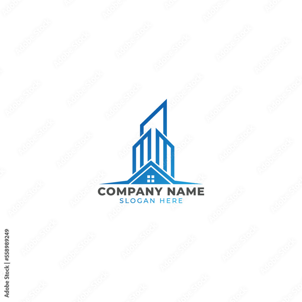 Obraz premium Property real estate building photography logo with brand identity
