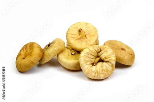 dried figs fruit isolated on white background