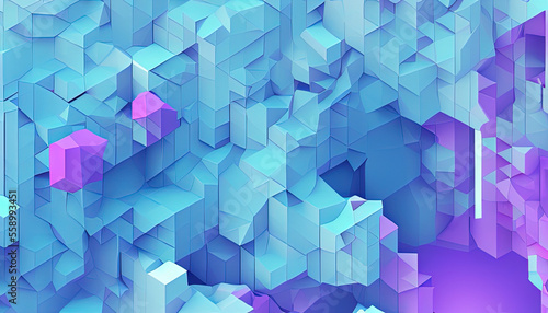 gradient color abstract cube background