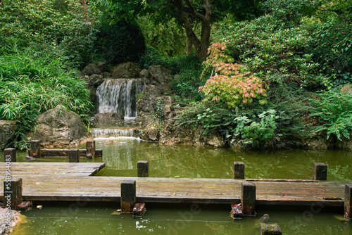 Japanese garden in Westpark in Munich photo