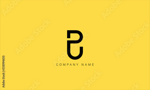 UP, PU Abstract Letters Logo Monogram