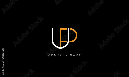 UP, PU Abstract Letters Logo Monogram