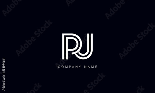 UP, PU Abstract Letters Logo Monogram