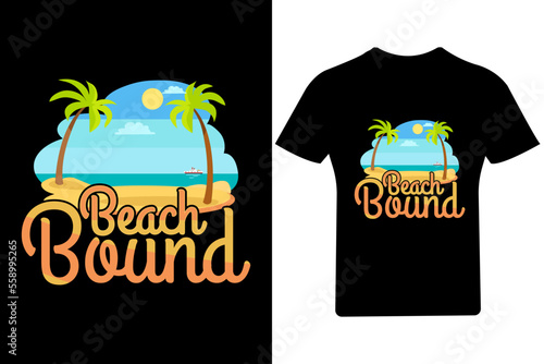  Beach bound T Shirt Design,