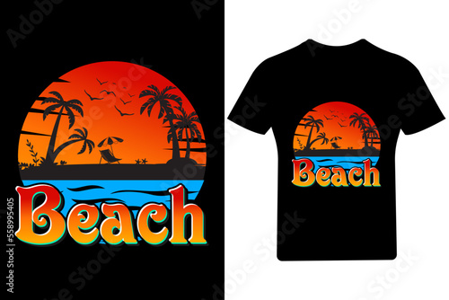 Beach T Shirt Design,