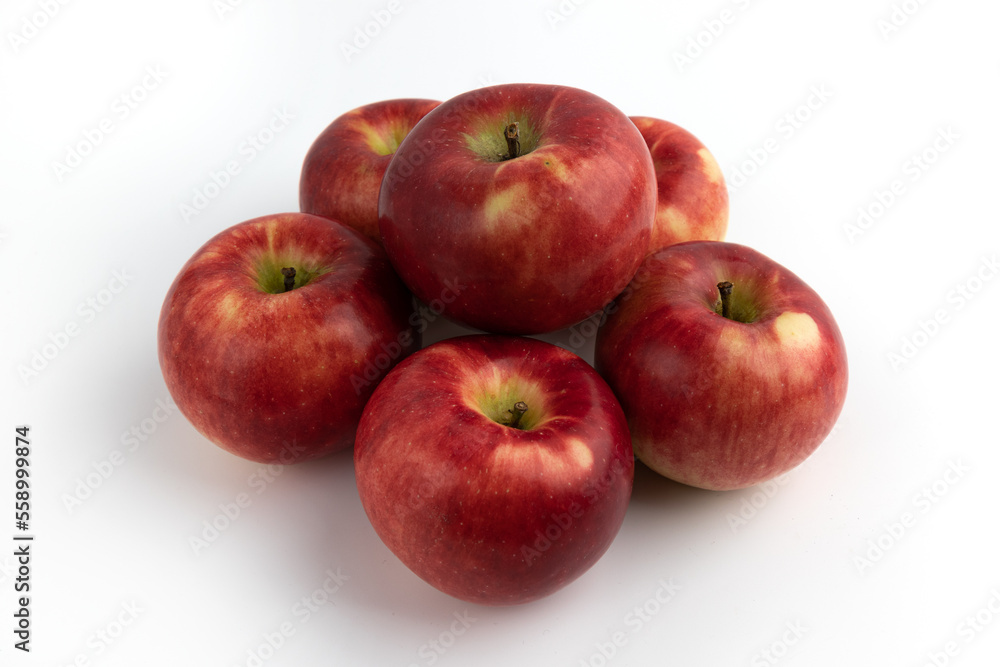 pile of apples isolated on white background