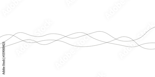 Thin line wavy abstract vector background. Curve wave seamless pattern. Line art striped graphic template. Vector illustration. Vector illustration
