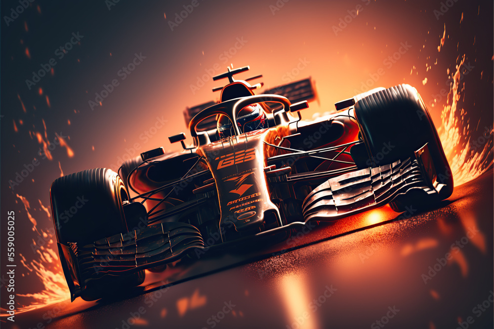 Fast 1 Racing Fast F1 car. Formula one racing sportscar Stock Illustration | Adobe Stock