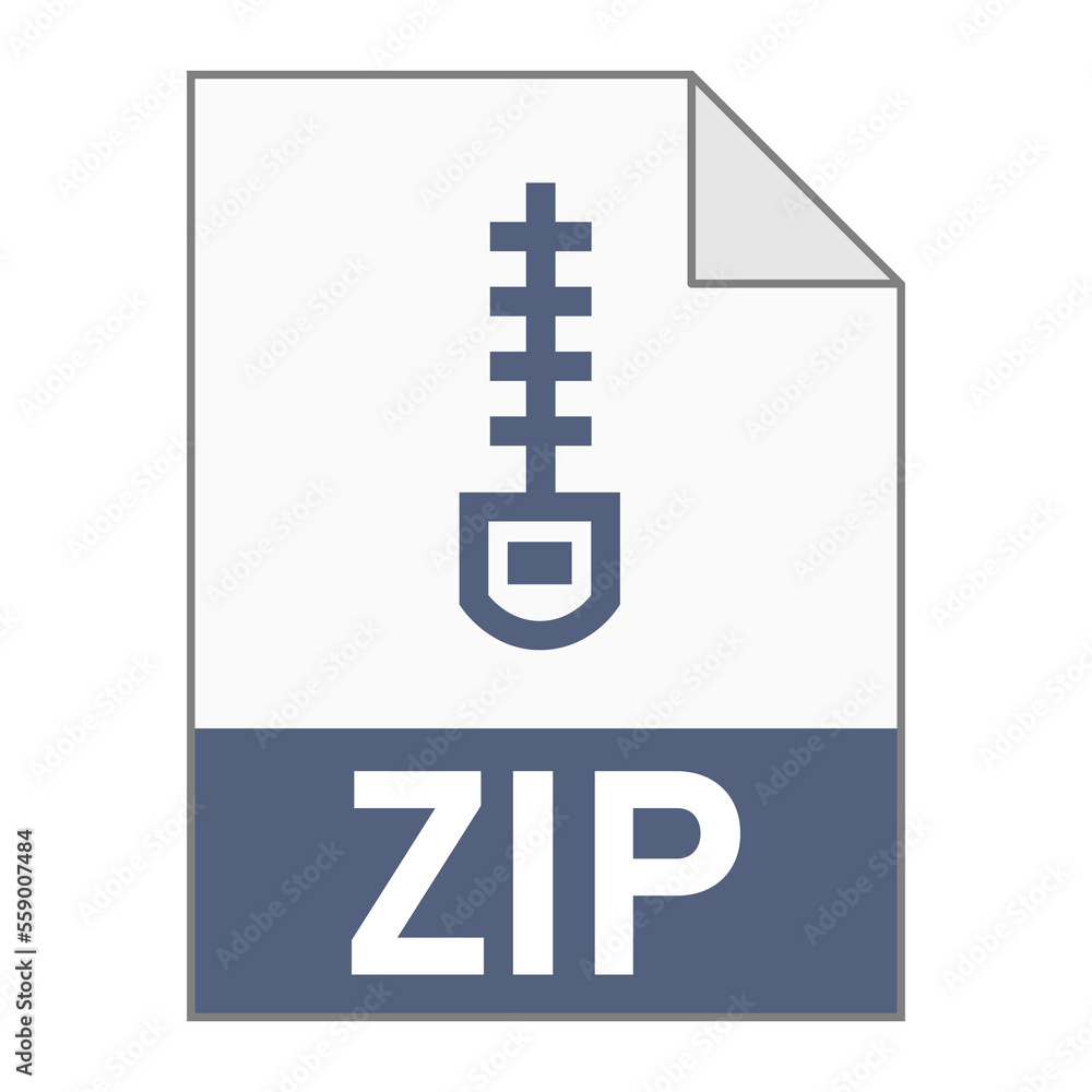 Modern flat design of ZIP archive file icon for web Modern flat design of ZIP archive file icon for web