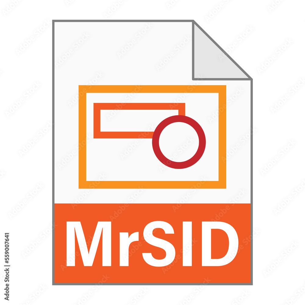 Modern flat design of MrSID file icon for web Modern flat design of MrSID file icon for web