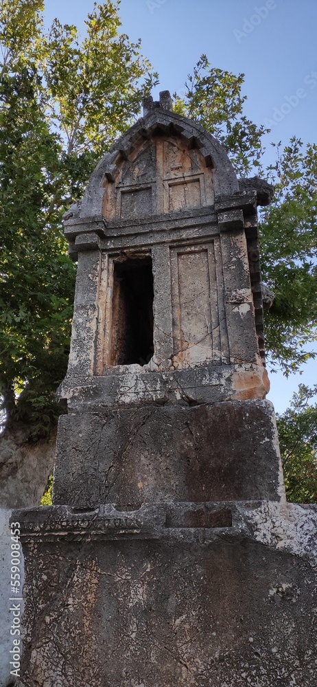 Ancient royal tomb, Lykia, Turkey.