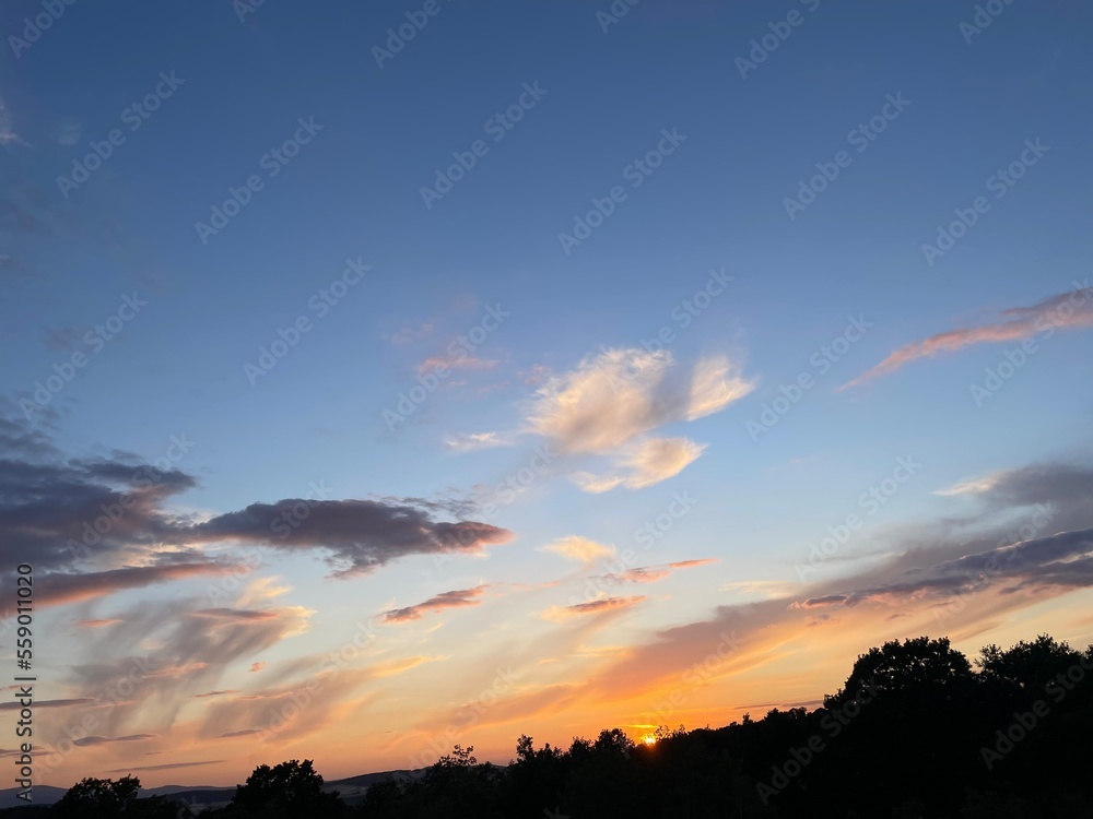 Fototapeta premium sunset in the mountains