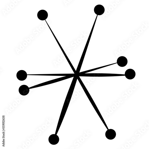 Retro Design Elements Atomic Shape