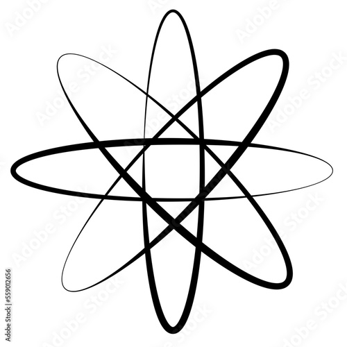 Retro Design Elements Atomic Shape