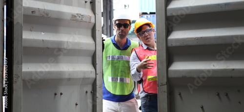 man working at logistics industry
